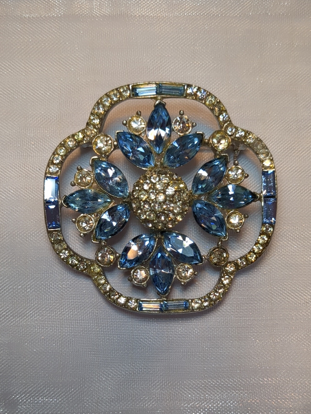 Mid-Century Floral Wreath Brooch